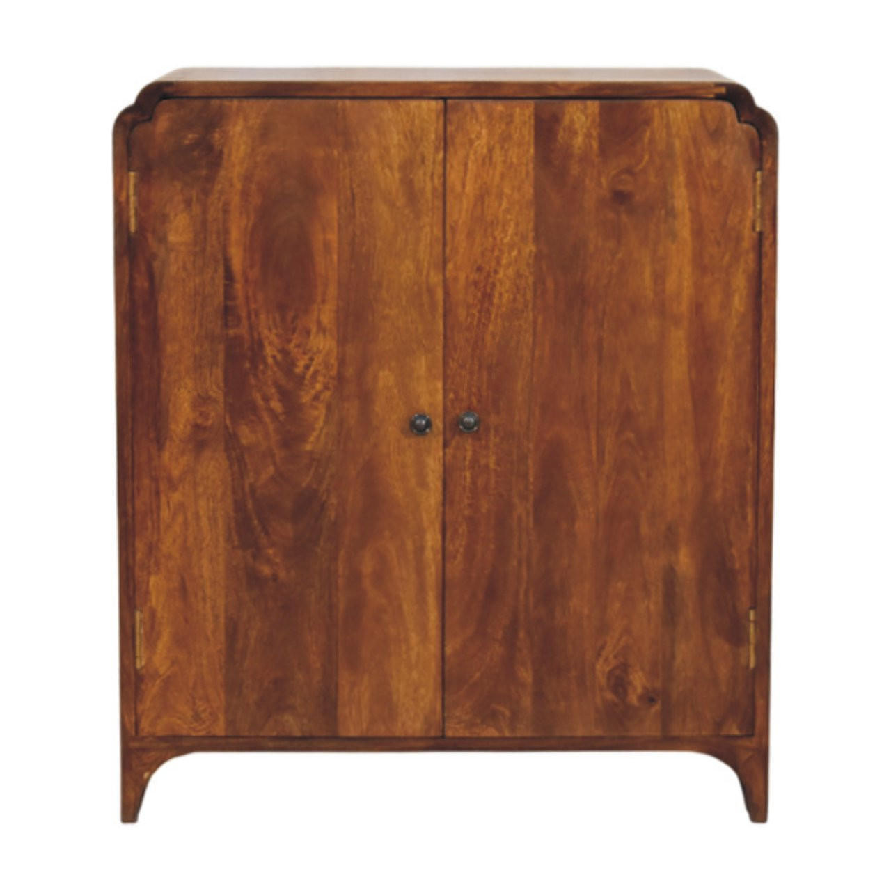 SIDEBOARD Rich-Kastanien-Finish, 2 Regale innen, Braun - Braun, Holz (35/80/70cm) - Artisan Furniture