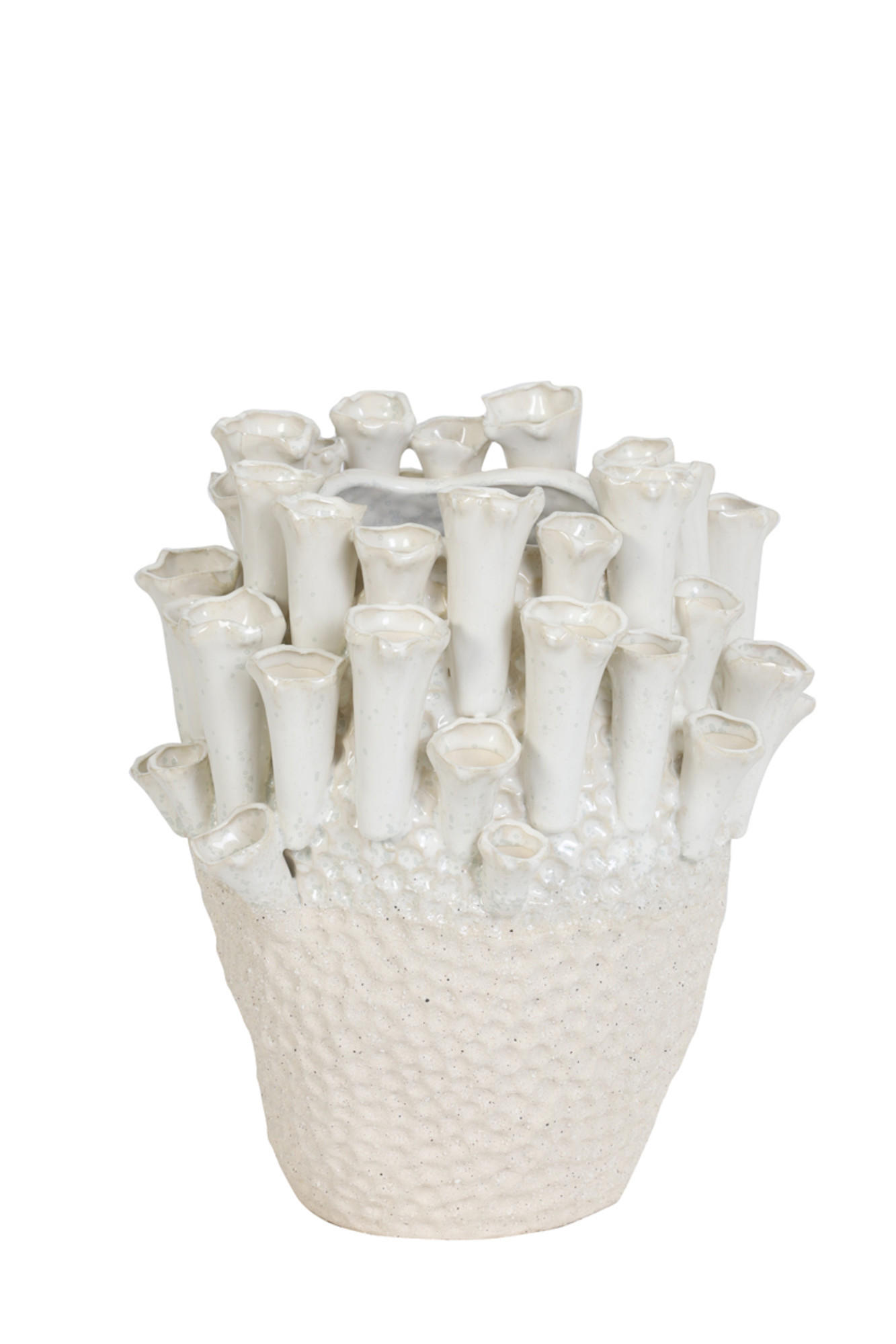 VASE Kyral Weiß 27,5/27,5/27,5 cm - Weiß, Keramik (27.5cm) - Light & Living