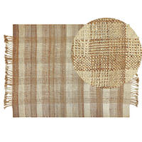 TEPPICH geflochten Berissa 200/140 cm - Beige, Naturmaterialien (140/200cm) - Beliani