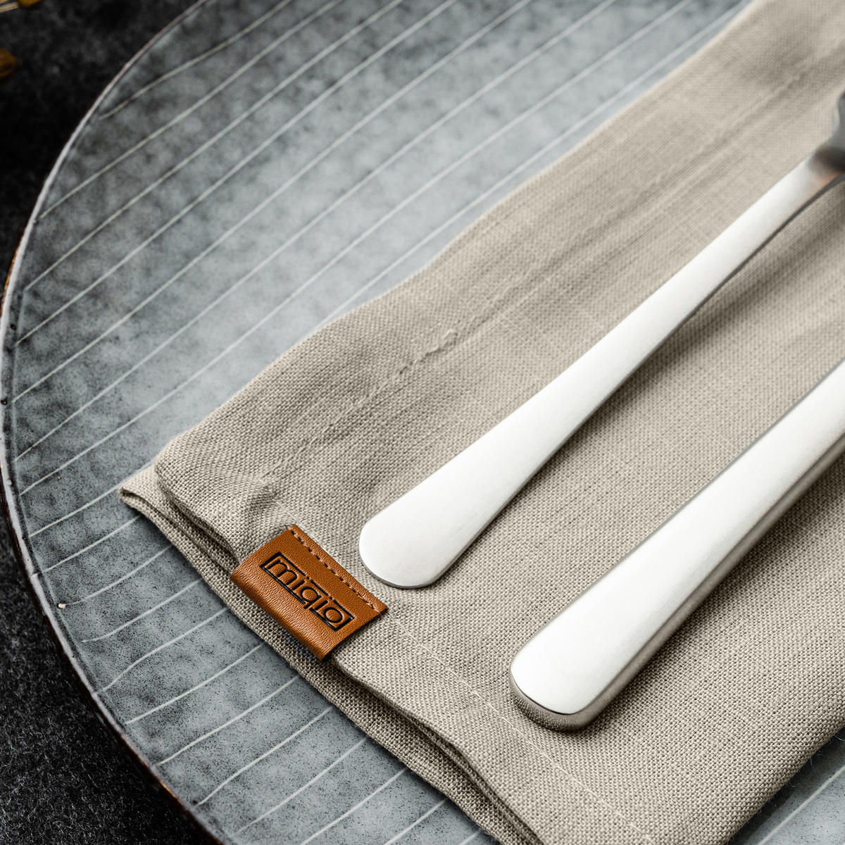 STOFFSERVIETTEN aus Leinen 6er-Set - Braun, Textil (45/23cm) - Miqio Design