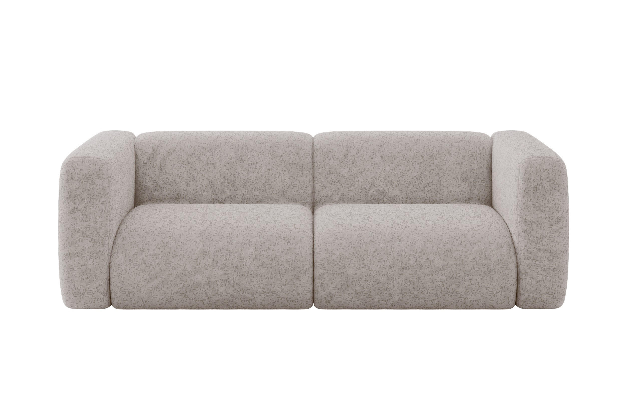 ALTDECOR MODULÁRNÍ pohovka MIRA-S1, 2místná, 228 × 89 × 70 cm, světle šedá, velur