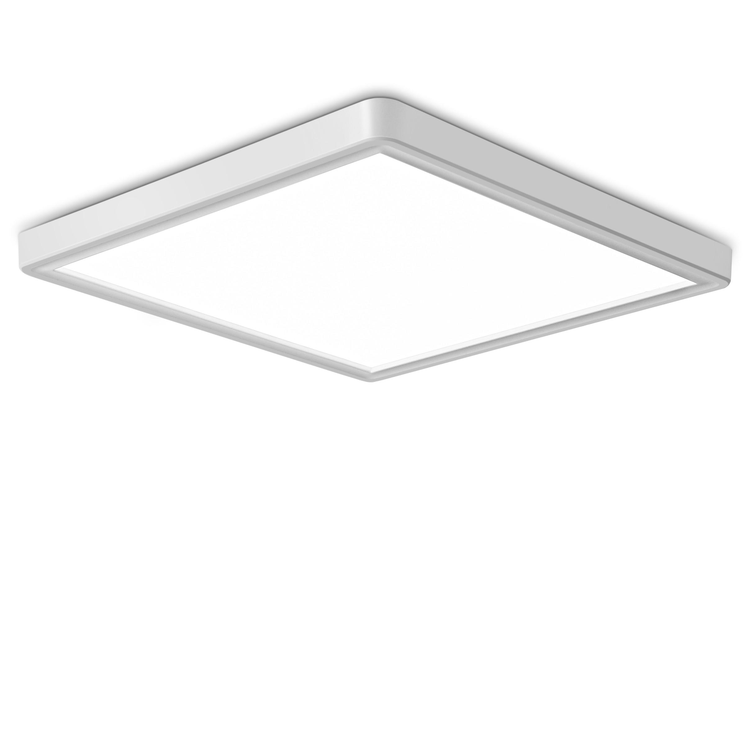 DECKENLEUCHTE CE1021 LED mit Bewegungssensor - Weiß, Kunststoff (24/24/2.9cm) - LOVHAUS