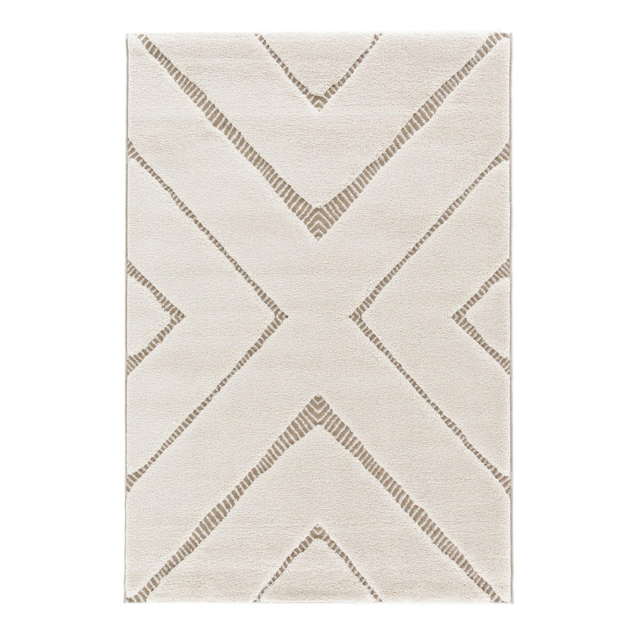 TEPPICH Design Relief-Effekt beige - Beige, Textil (200/290cm) - AFK Living