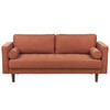 3-SITZER-SOFA goldbraun Nurmo - Dunkelbraun/Braun, Textil (177/78/74cm) - Beliani