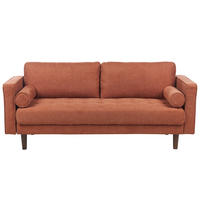 3-SITZER-SOFA goldbraun Nurmo - Dunkelbraun/Braun, Textil (177/78/74cm) - Beliani