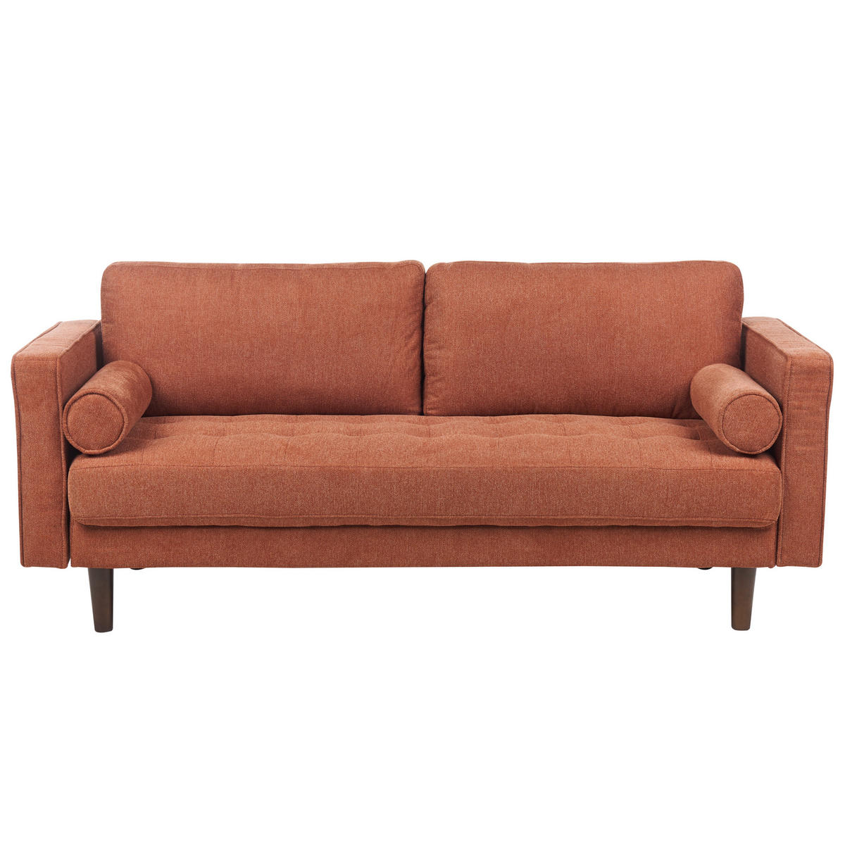 3-SITZER-SOFA goldbraun Nurmo - Dunkelbraun/Braun, Textil (177/78/74cm) - Beliani