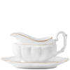 SAUCIERE Chodziez MARIA TERESA Porzellan mit Goldrand, Weiß / Gold - Goldfarben/Weiß, Keramik (10cm) - KONSIMO®