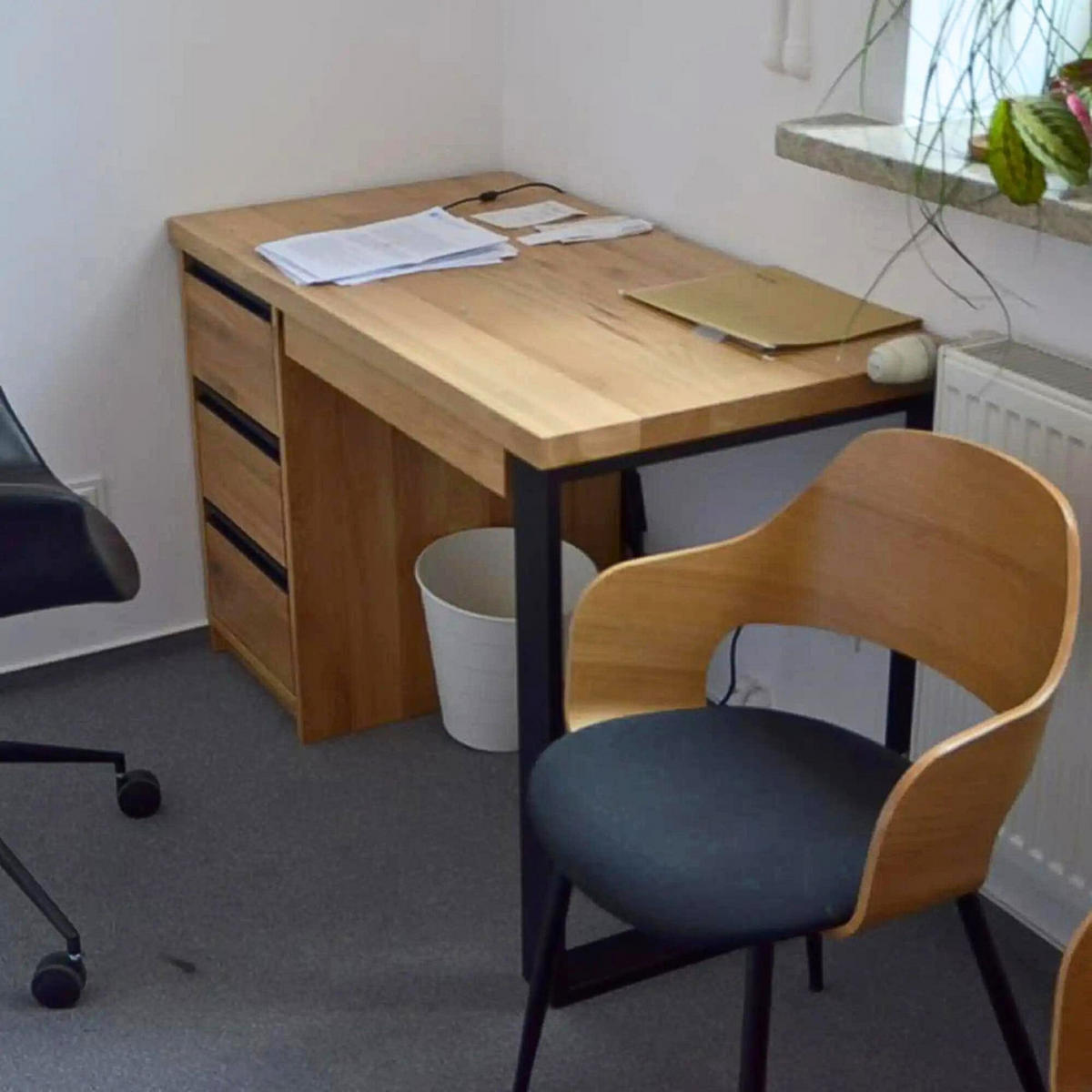 COMPUTERTISCH mit Schubladen aus Massivholz fürs Büro CAMERON - Eichefarben, Holz (60/150/75cm) - Rawood Furniture