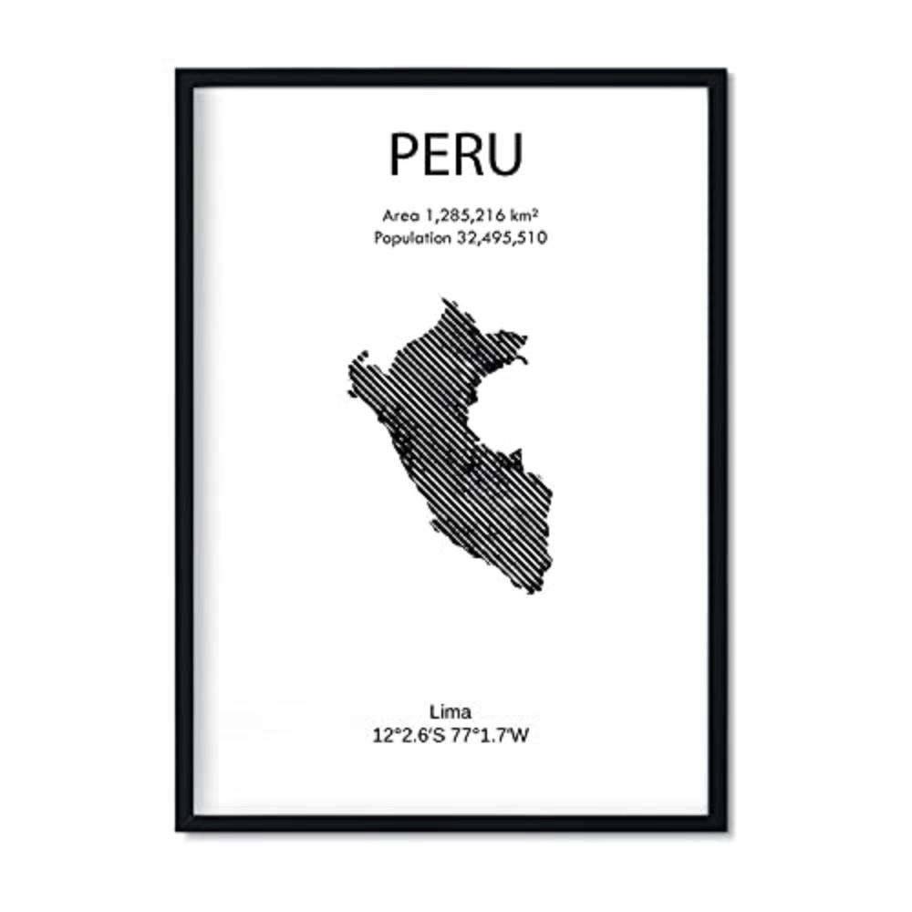 POSTER Country Map – Venezuela A4 Rahmenlos - Klar, Papier (29.7/5/21cm) - Nacnic