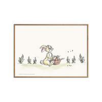 POSTER mit Rahmen Disney - Disney - Rabbit Harvesting Carrots - Eichefarben/Beige, Holz/Papier (30/40cm) - Poster&Frame