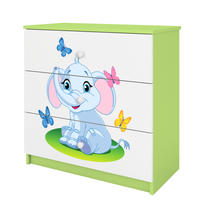KOMMODE Babydreams Elefant 81/81/41 - Grün, Holzwerkstoff (81/81/41cm) - RAUMHIRSCH FURNITURE