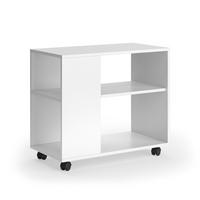 COUCHTISCH Marian Weiß 70 x 36.6 cm mit Rollen - Weiß, Holzwerkstoff (36.6/70/61cm) - Vicco