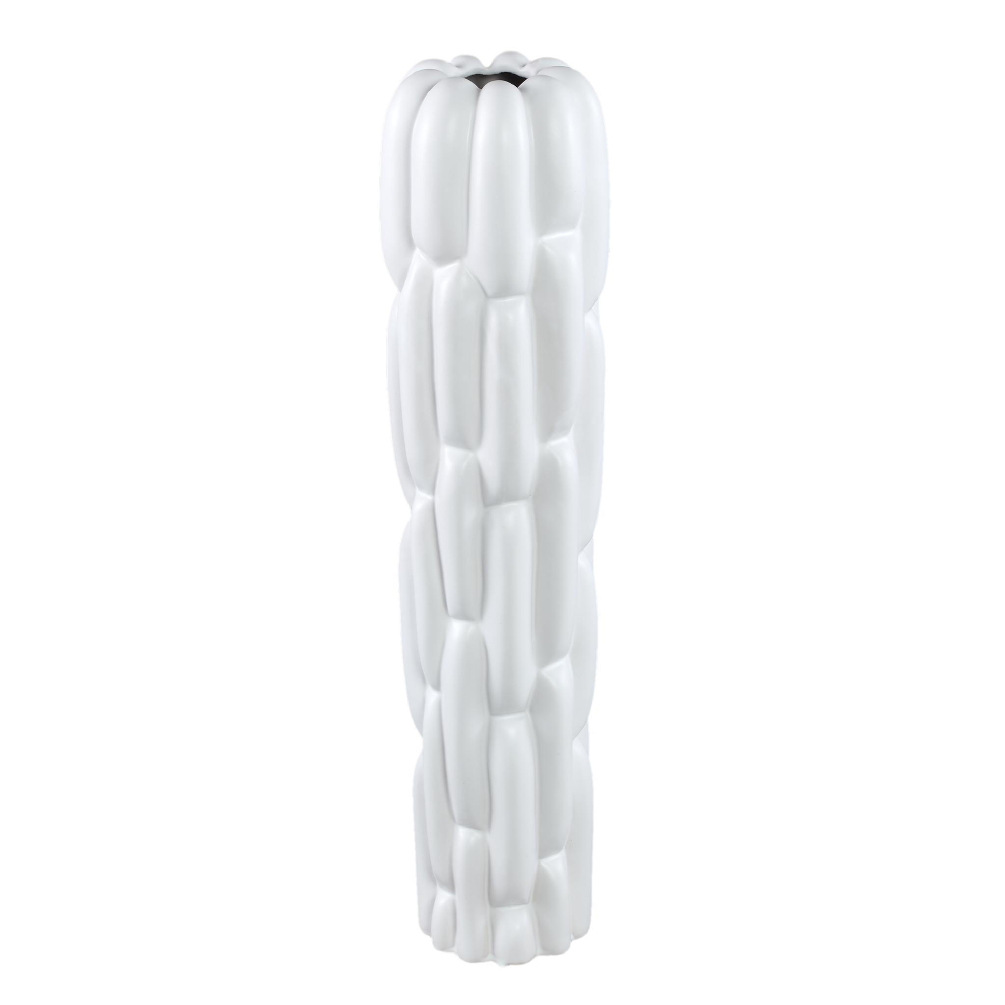 VASE Seanis Weiß 17/17/71cm - Weiß, Keramik (71cm) - PTMD Collection