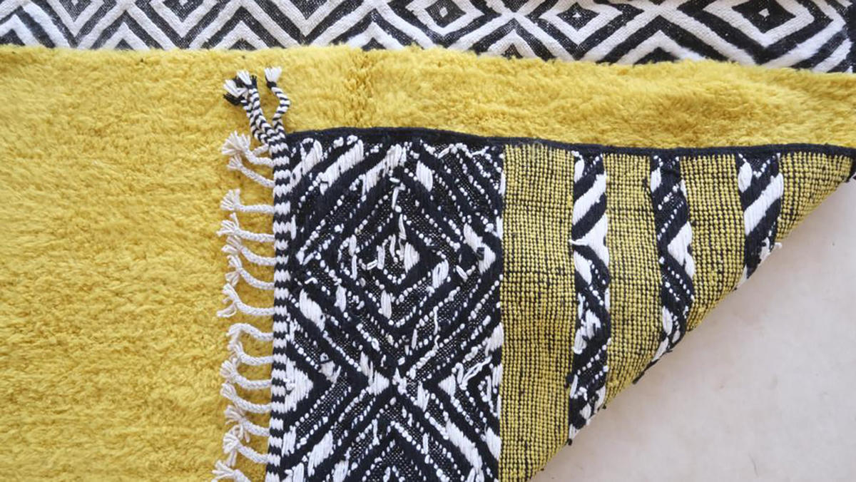 BERBERTEPPICH aus reiner Wolle 196x 296 cm - Gelb, Naturmaterialien (196/296cm) - AFK Living