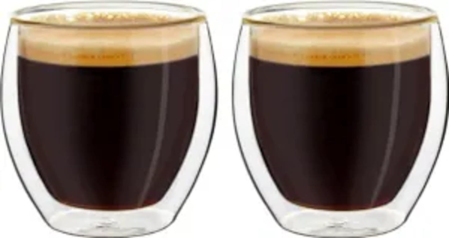ESPRESSOTASSE Creano Transparens 2er Set - Transparent, Glas/Kunststoff
