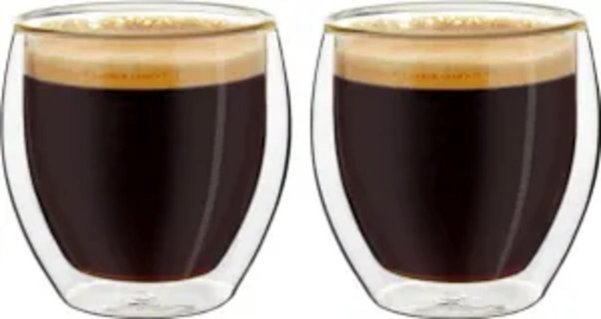 ESPRESSOTASSE Creano Transparens 2er Set - Transparent, Glas/Kunststoff