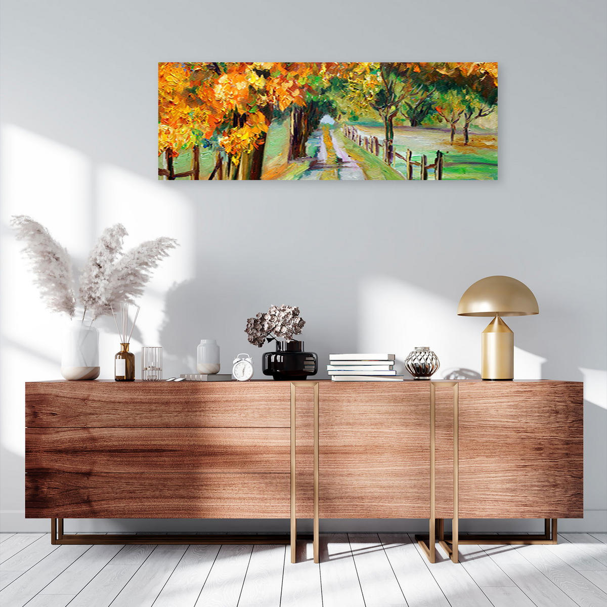 KUNSTDRUCK Gelb 90/30 cm - Gelb, Textil (90/30cm) - KUNSTLOFT