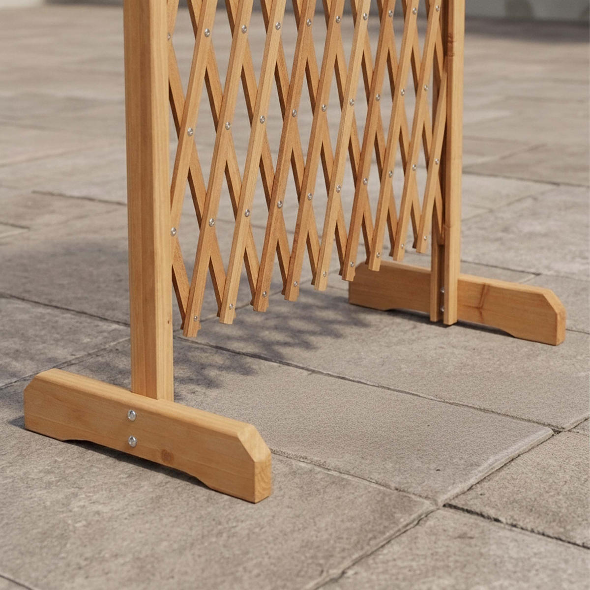 RANKGITTER Braun Tannenholz ausziehbar freistehend B 33 bis 165 cm - Hellbraun, Holz (165/101.5/30cm) - Relaxdays