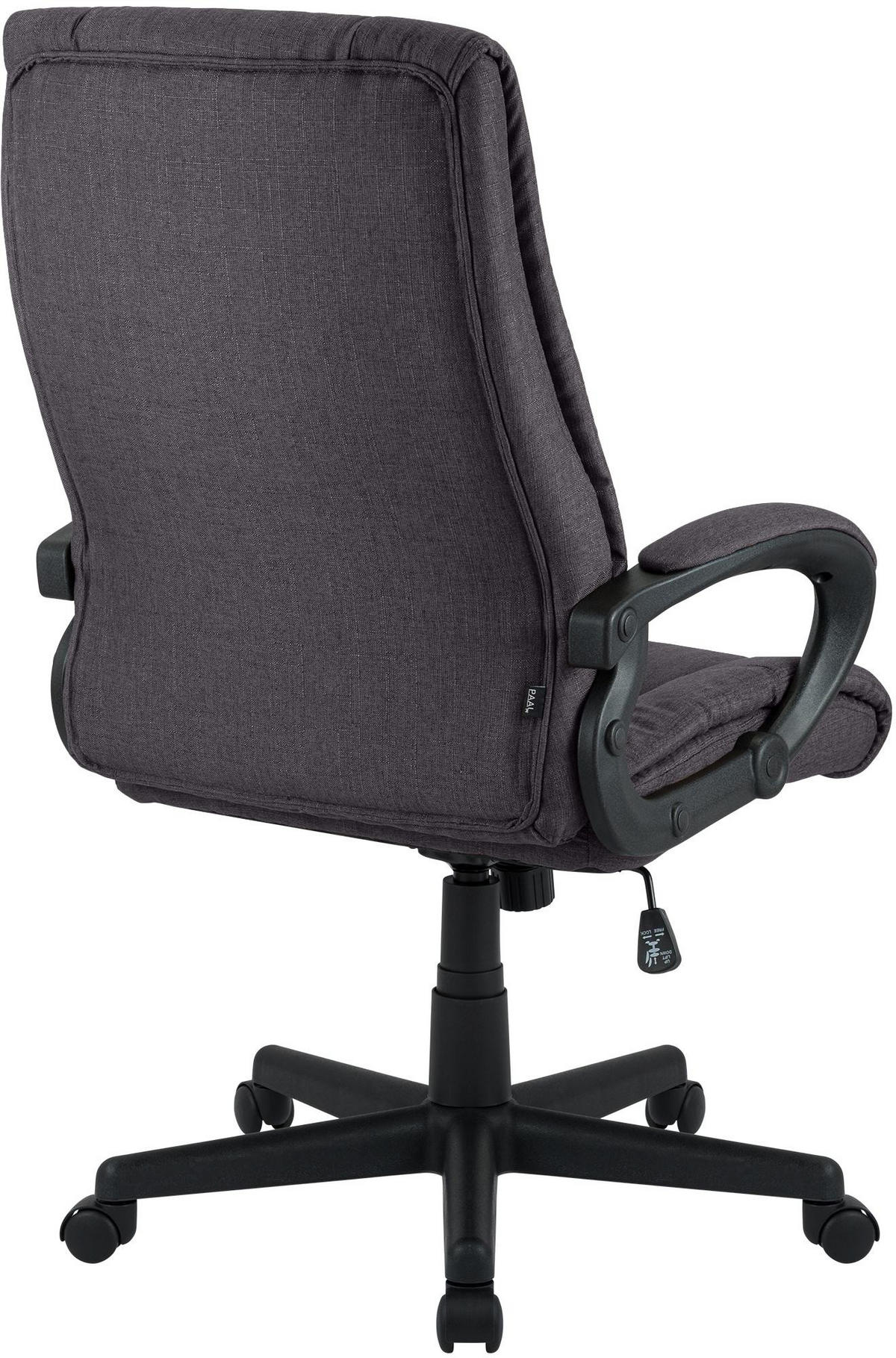 DREHSTUHL Stoff Schwarz - Schwarz, Kunststoff/Textil (66/106/70cm) - CLP