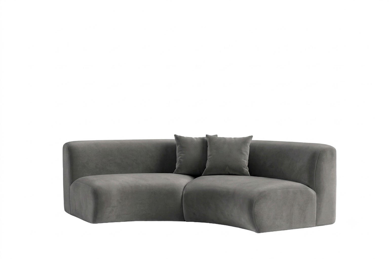 Kaiser Möbel Sofa Grau 294x70x89 cm