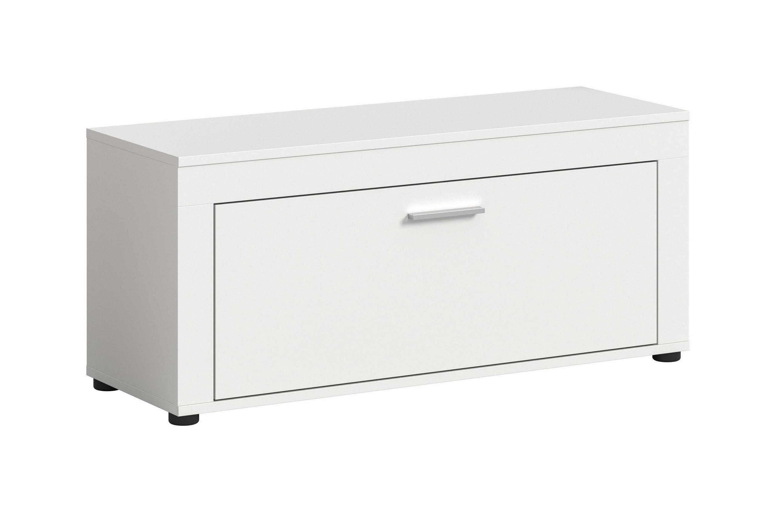 SITZBANK Milo (B/H/T: ca. 100/44/35 cm) in weiß/weiß - Weiß, Holzwerkstoff (100/44/35cm)