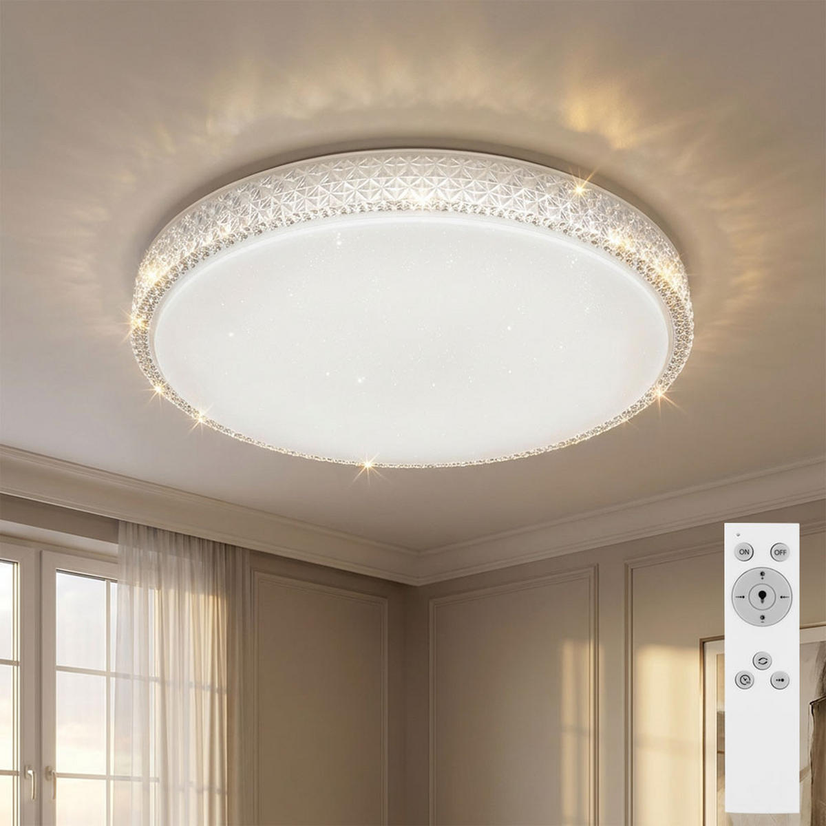 LED DECKENLEUCHTE Metall Acryl Weiß - Weiß, Metall (60/60/11cm) - Globo Lighting