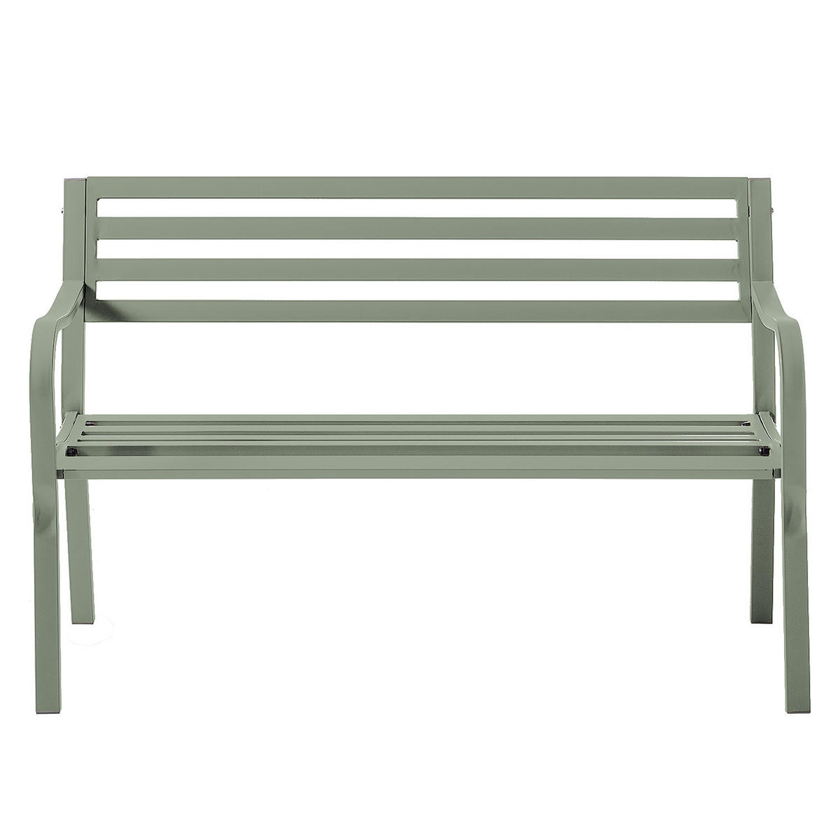 GARTENBANK - Stahl - Salbeigrün, Metall (128/81/56cm) - home24