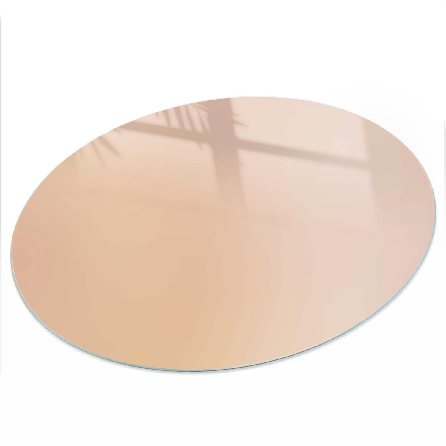 TISCHPLATTE fi90 cm – Beige Farbverlauf - Weiß, Glas (90/90/0.4cm) - Wallfluent