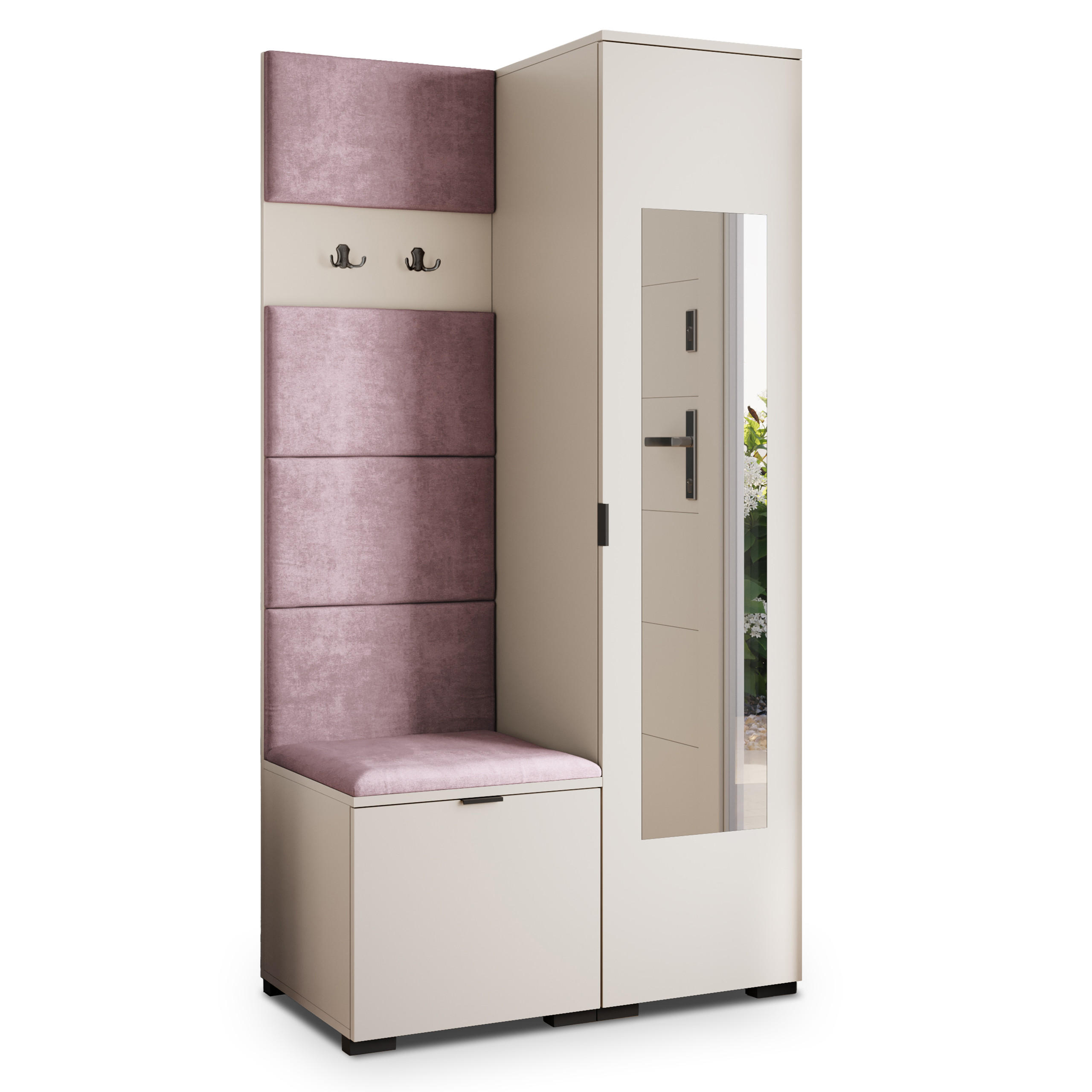 Masseno Garderobenschrank Kaschmir, Lila 95x181x51 cm