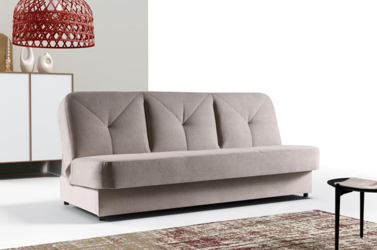 SOFA Silber-Beige ARDO Ohne Armlehnen - Beige, Textil (199/91/91cm) - Sepro Meble