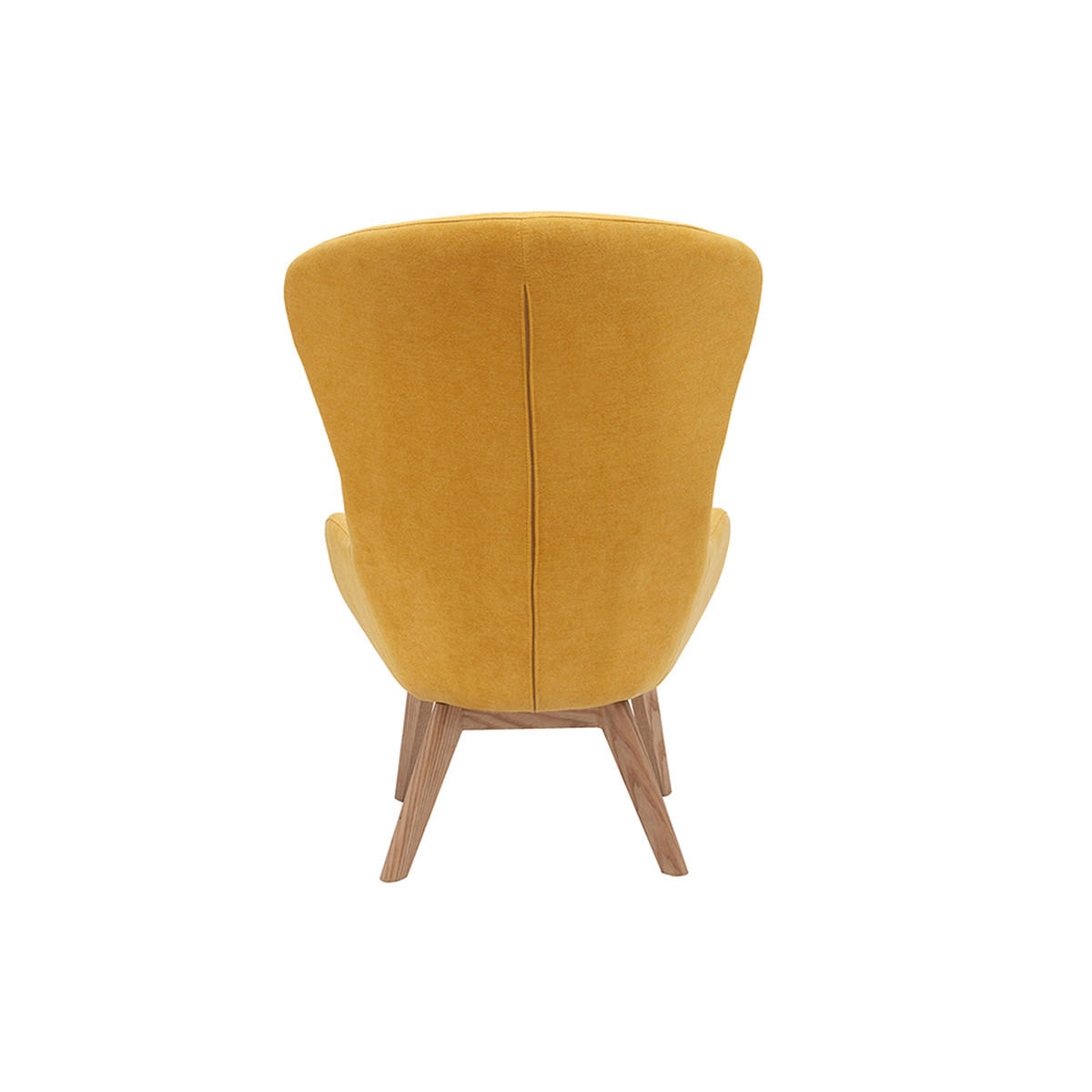 SESSEL Samt Senfgelb ESKUA - Gelb, Textil (87/105/76cm) - Miliboo