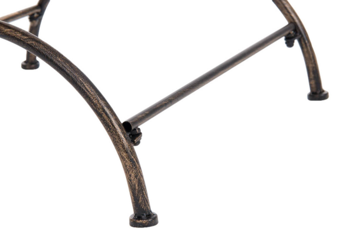 GARTENSTUHL 4er Set Metall bronze - Bronzefarben, Metall (56/92/53cm) - CLP