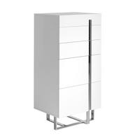 KOMMODE Weiß Stahl 60/45/120 cm - Edelstahlfarben/Weiß, Holz/Metall (60/120/45cm) - ANGEL CERDA