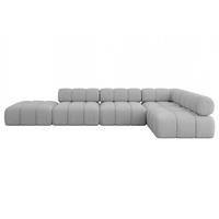 ECKSOFA modulares Sofa Favio-L2 - 380x190x70 cm Hellgrau Bouclé - Hellgrau, Holzwerkstoff/Textil (380/190cm) - ALTDECOR