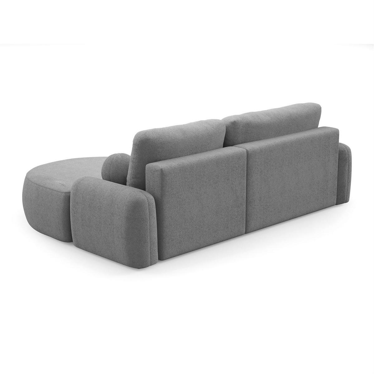 ECKSOFA CLEO mit Schlaffunktion Version Rechte QUELLE 92 - Dunkelgrau, Kunststoff (264/172cm) - Lookway