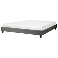POLSTERBETT mit Lattenrost 180x200 cm Grau Roanne - Grau, Textil (180/200cm) - Beliani