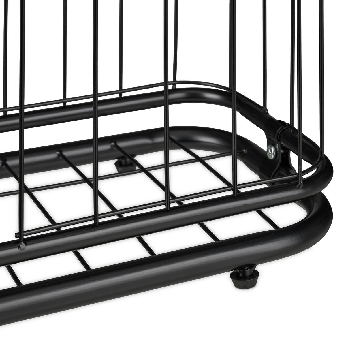 STOJAN na lopty - čierna, kov (60/87/23.5cm) - Relaxdays