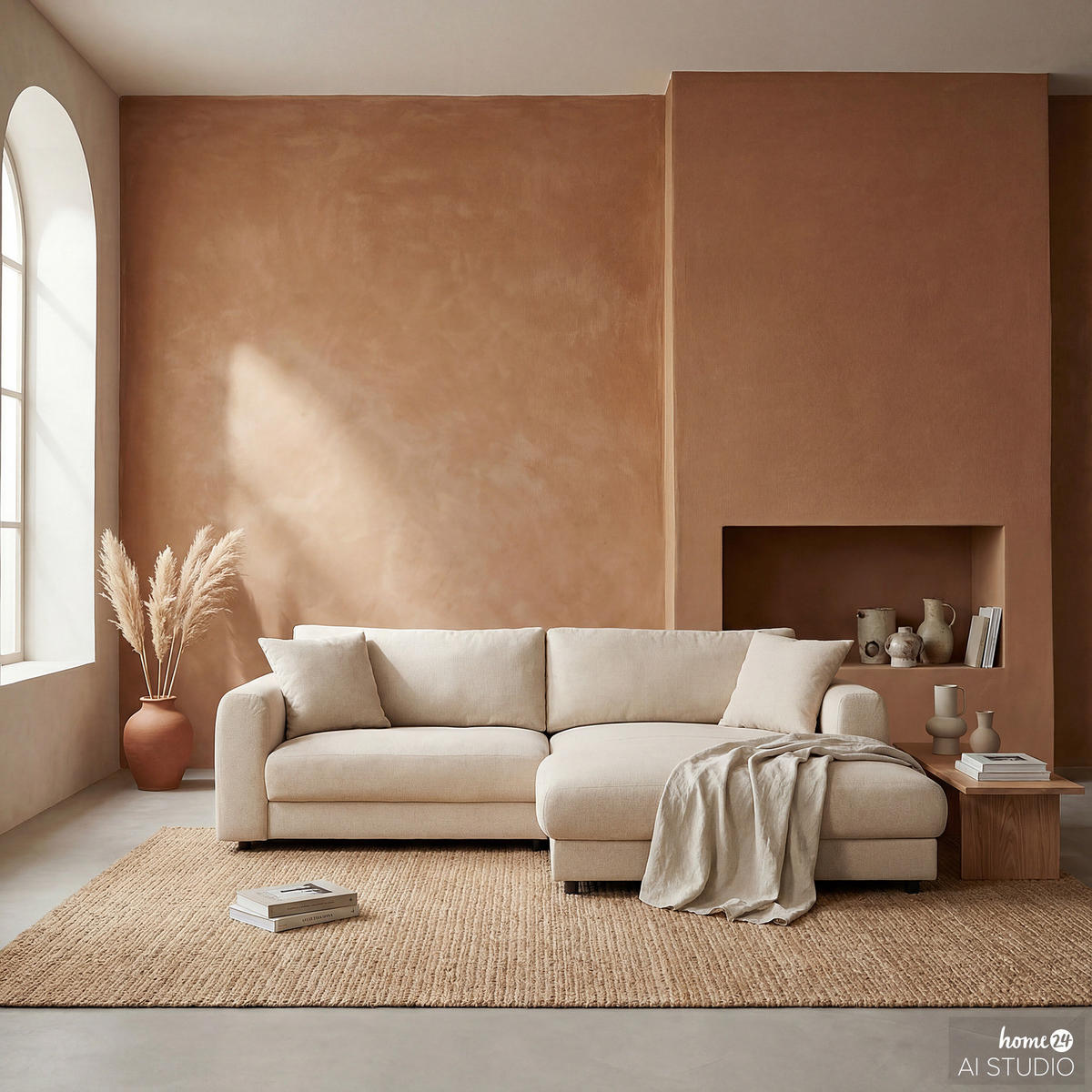 ECKSOFA mit Longchair - Beige/Schwarz, Kunststoff/Textil (238/183cm) - home24