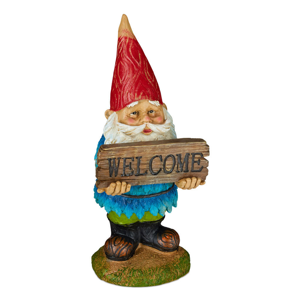 Relaxdays TRPASLÍK Vícebarevný umělý kámen cedule Welcome