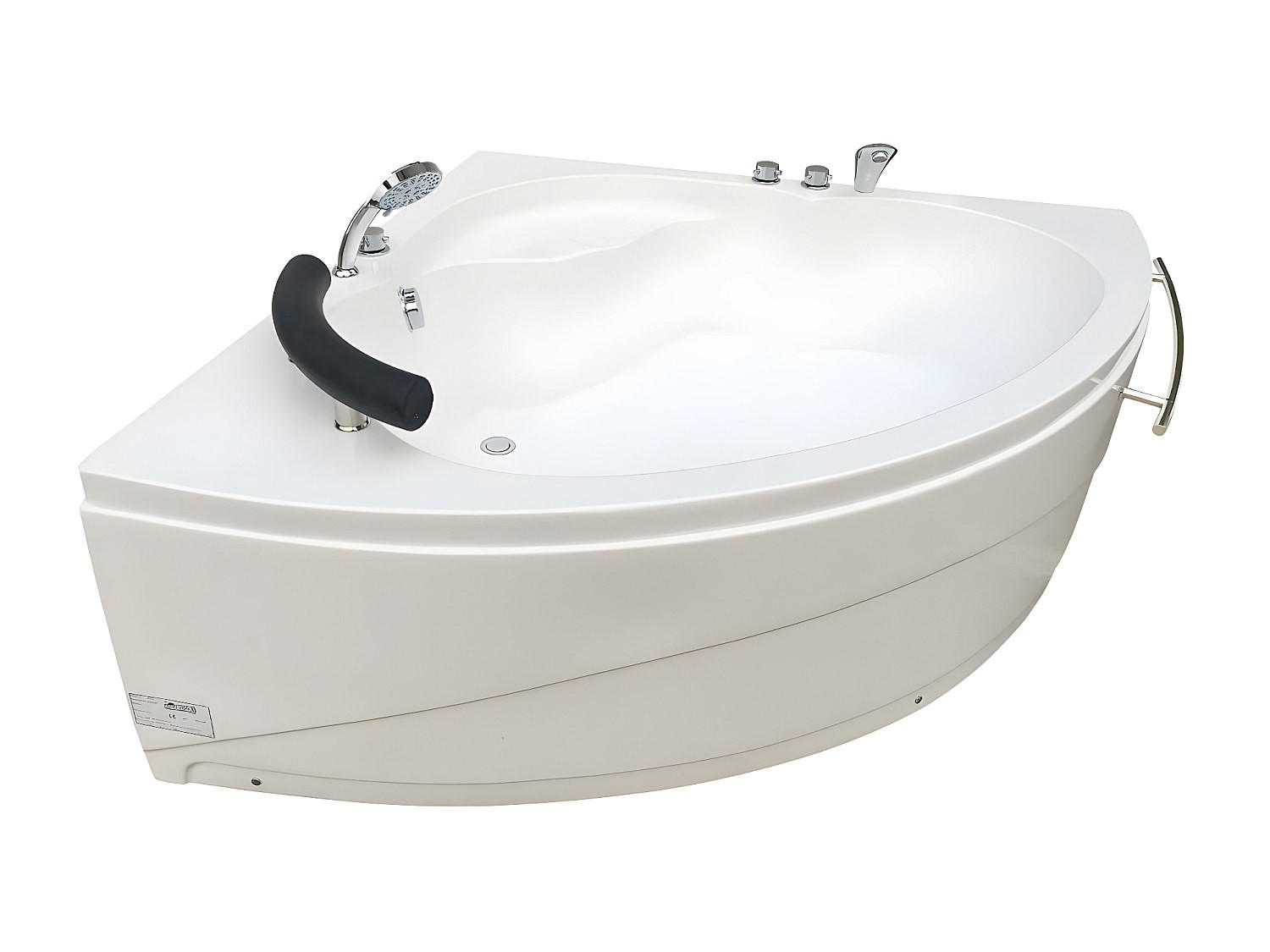 BADEWANNE (Standard) - 1 Person - acryl - weiß Navona - Weiß, Kunststoff (135/54/135cm) - Vente-Unique