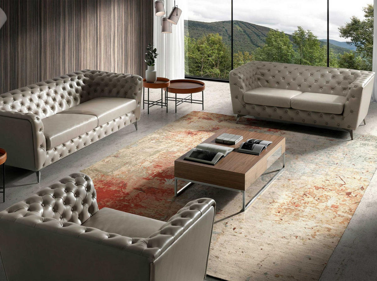 COUCHTISCH Rechteckiger Couchtisch Nussbaum und verchromter Stahl 120/70/33 cm - Edelstahlfarben/Nussbaumfarben, Holz/Metall (70/120/33cm) - ANGEL CERDA