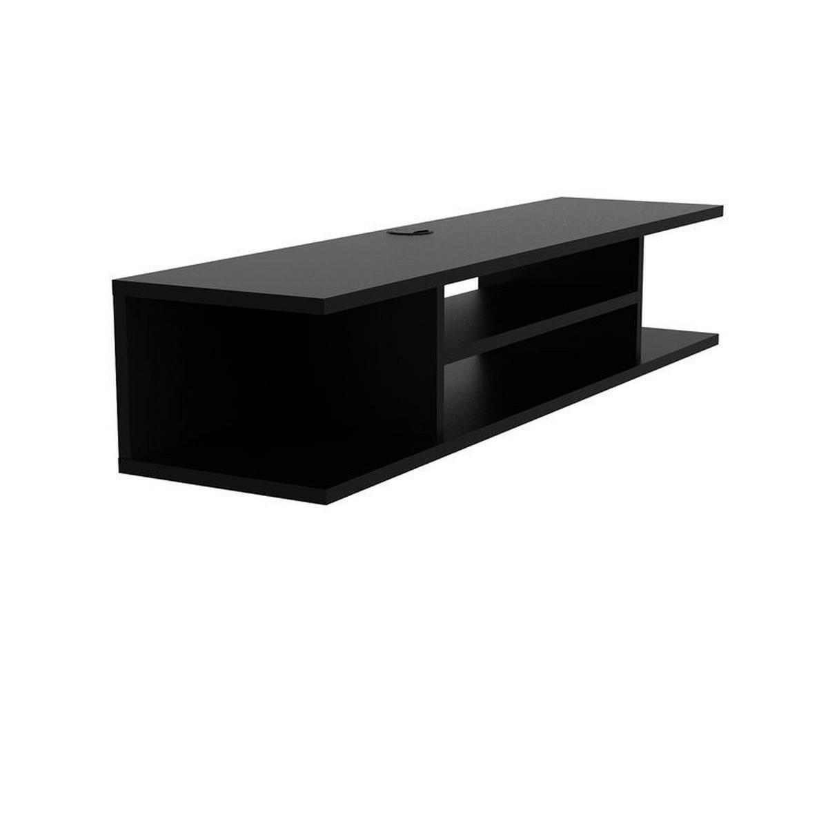 TV-ELEMENT Pivot Schwarz - Schwarz, Holzwerkstoff (29.5/23.2/120cm) - Decorotika