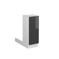 KÜCHENINSEL Fame-Line Anthrazit Hochglanz 30 cm ohne AP - Schwarz Hochglanz/Anthrazit, Holzwerkstoff (30/82/70cm) - Vicco