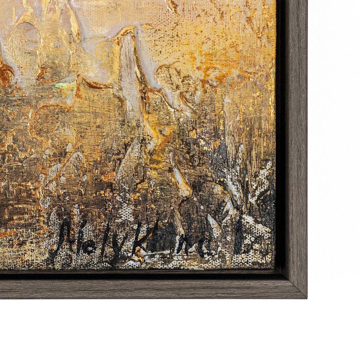 GEMÄLDE Sommerregen Schattenfugenrahmen Grau 120x80 cm - Grau, Holz (120/80cm) - YS-art gallery