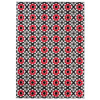 TEPPICH MAYA Rot Floral Mosaik Geometrisch 200/200 cm - Rot, Textil (200/200cm) - Tapiso