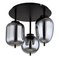 LED DECKENLEUCHTE Metall Schwarz - Schwarz, Glas (46/46/36cm) - Globo Lighting