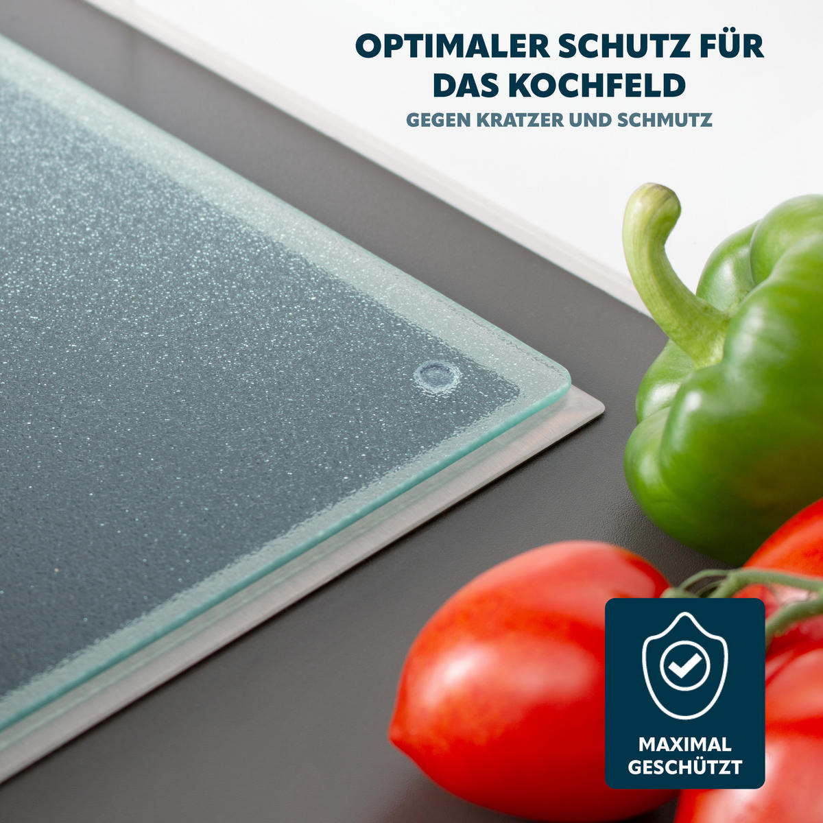 HERDABDECKPLATTE, transparent - Transparent, Glas (55.7/0.5/50cm) - bremermann