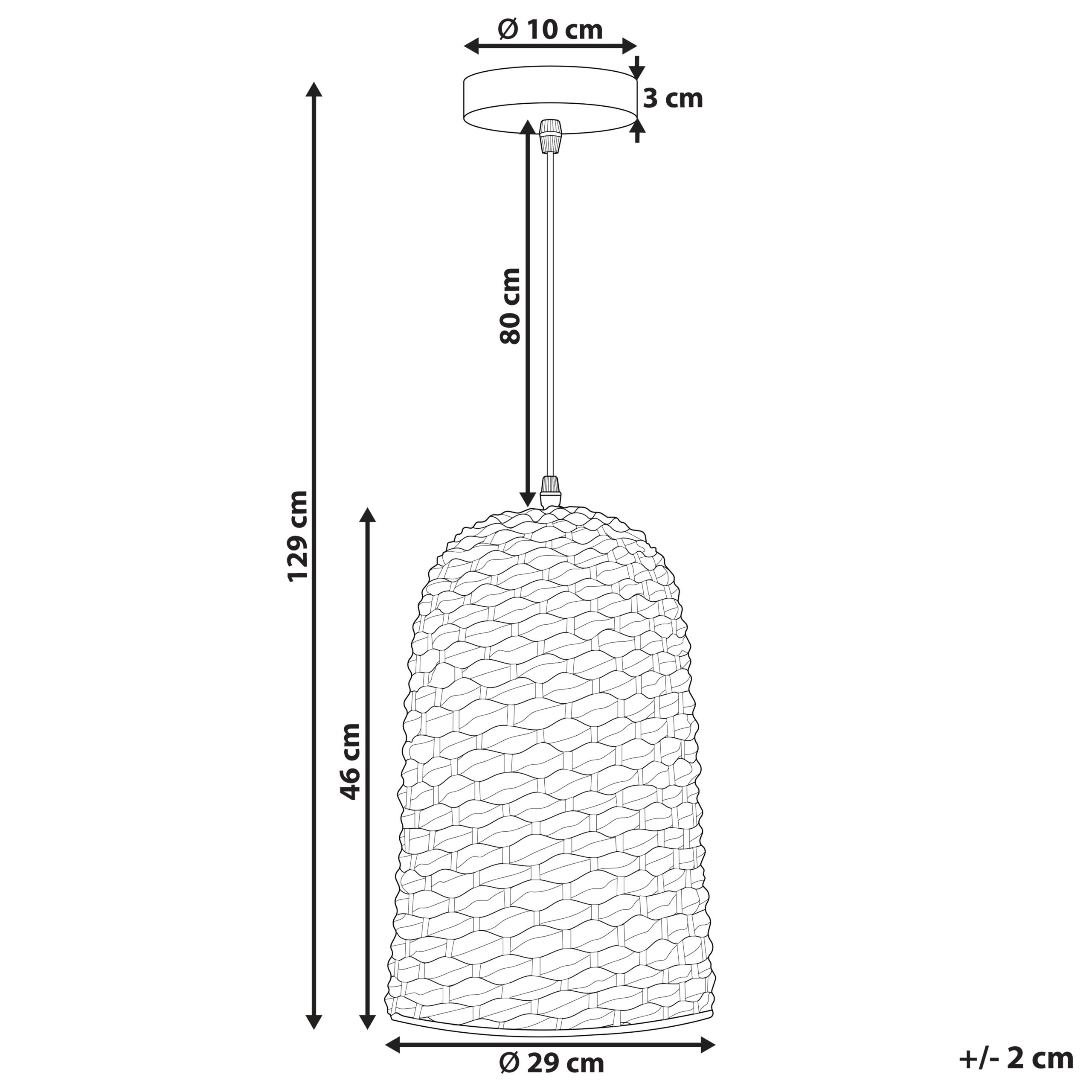 Thumbnail - Beliani Hängeleuchte, Hellbraun, Holz, 29x129x29 cm, Lampen & Leuchten, Innenbeleuchtung, Hängelampen, Pendelleuchten