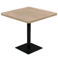 BISTROTISCH Industrial-Stil 80/80/75 cm aus Mdf, Stahl Eichenoptik Quadratisch - Eichefarben, Holzwerkstoff (80/80/75cm) - vidaXL