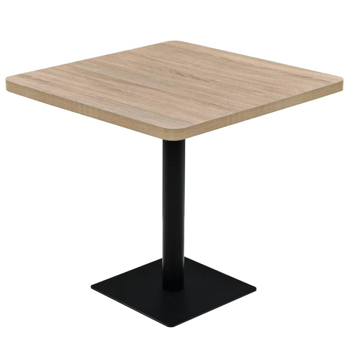 BISTROTISCH Industrial-Stil 80/80/75 cm aus Mdf, Stahl Eichenoptik Quadratisch - Eichefarben, Holzwerkstoff (80/80/75cm) - vidaXL